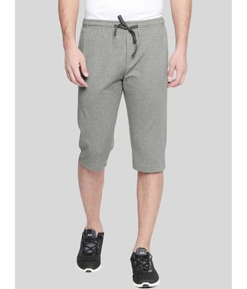 Avoq - Grey Melange Cotton Blend Men's Three-Fourths ( Pack of 1 )