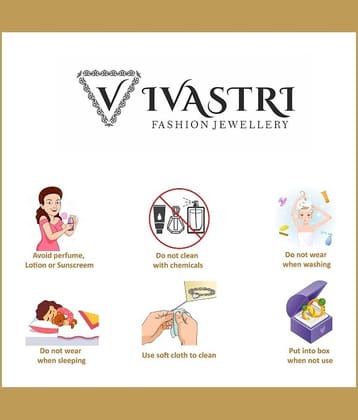 VIVASTRI Golden Threader Earrings ( Pack of 1 )