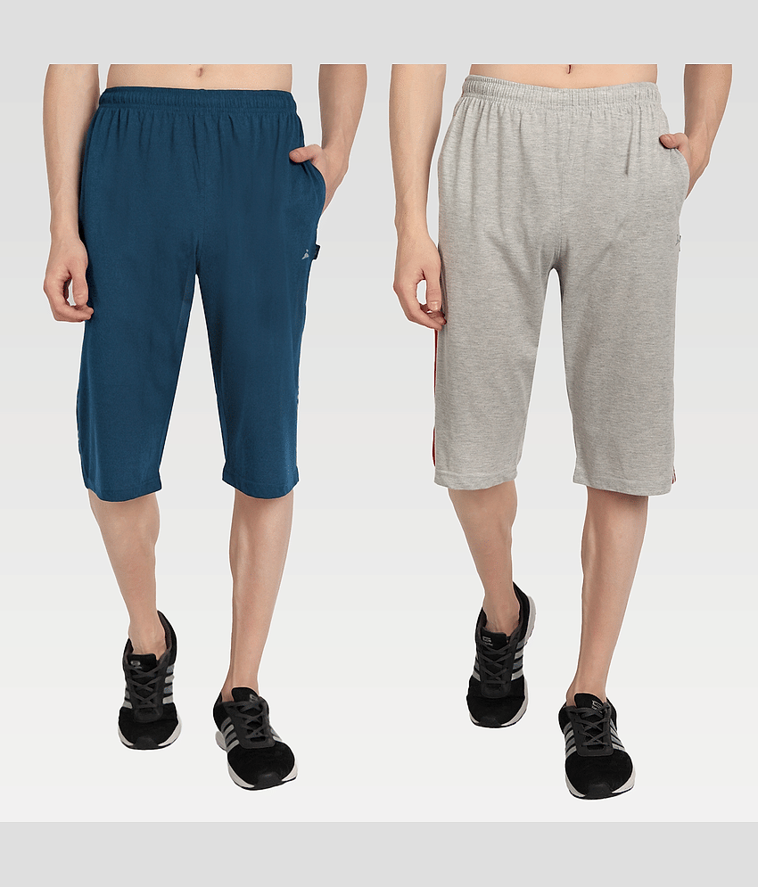 Zeffit - Multi Cotton Blend Men's Three-Fourths ( Pack of 2 )