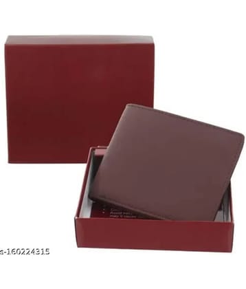 HABIBI PU Solid Men's RFID Wallet With More Than 10 Slots For Card ( Brown , Pack of 1 )