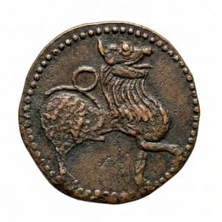 Tipu Sultanate - Big Tiger - Ancient  India Old copper Rare Coin