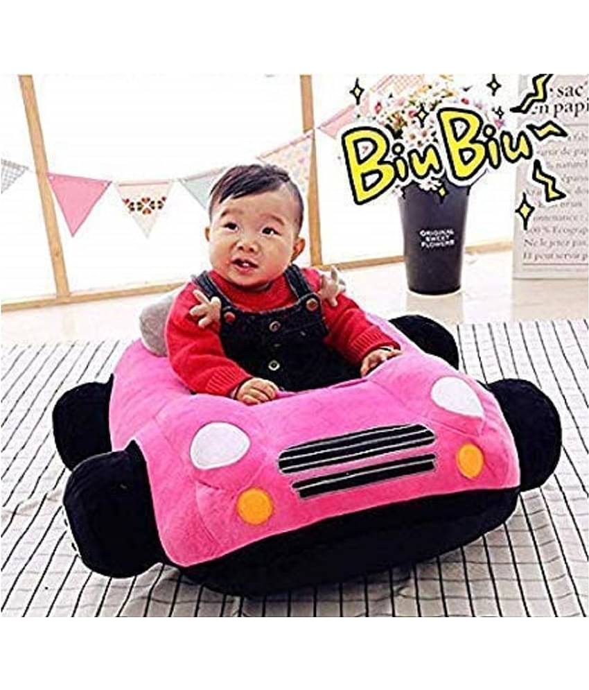 Diamond Collection Sofa Seat Plush Cushion and Amazing Chair for Babies and Kids (Pink Car)