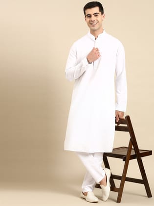 White fine Cotton Kurta Set-Made To Measure / Only Kurta - No Lowers