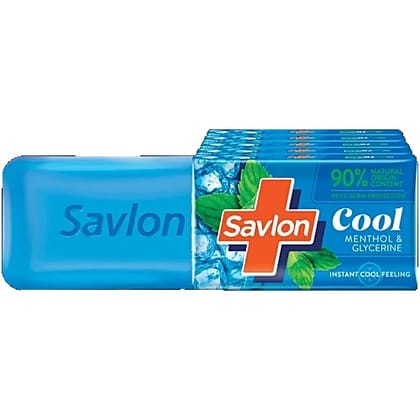 Savlon Cool Menthol & Glycerin Bathing Bar, 300 g (4 pcs)