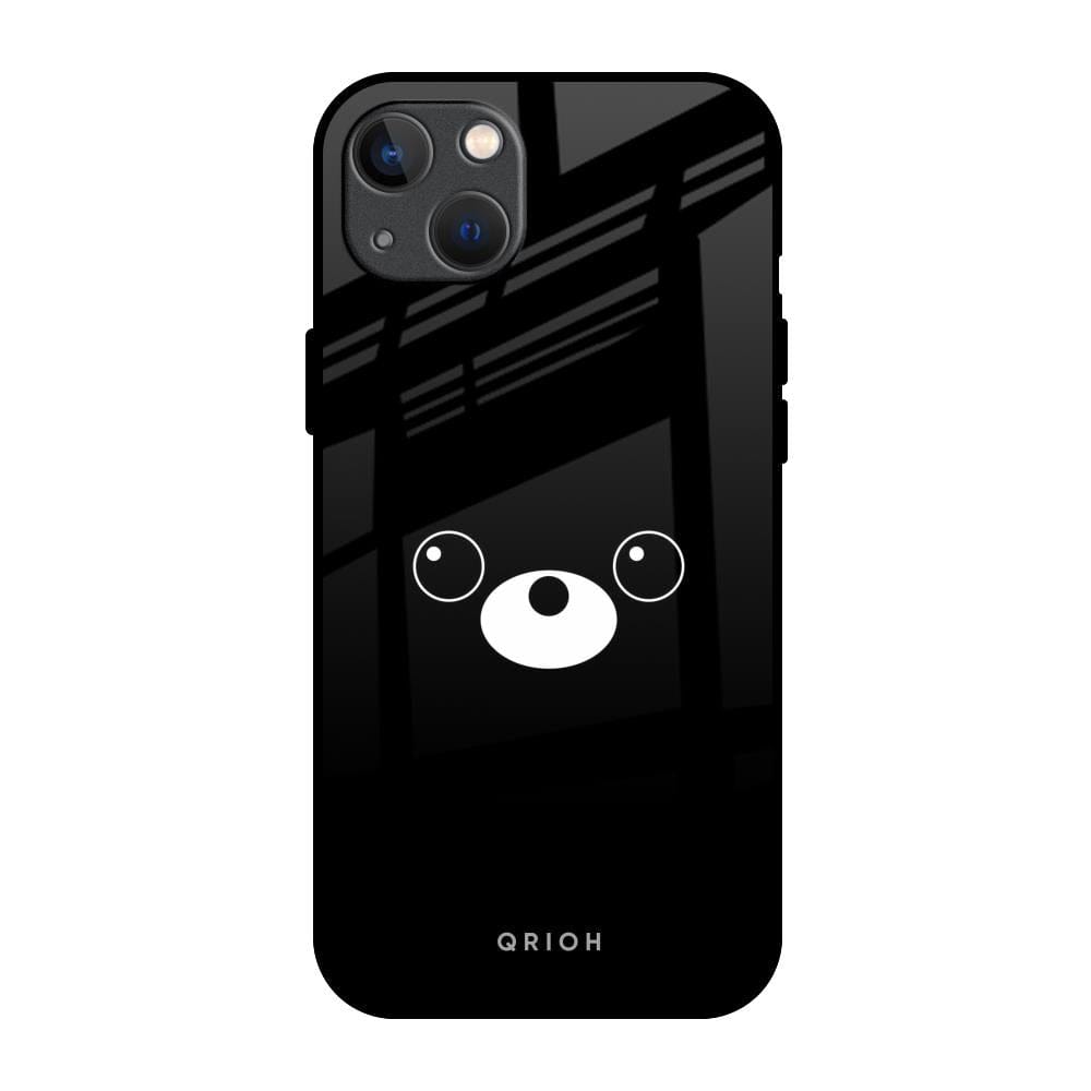 Cute Bear Glass Case for iPhone 13