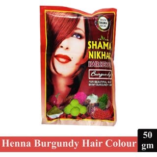 Shama Nikhar Burgundy Henna Hair Colour - Pack Of 1 (50g)