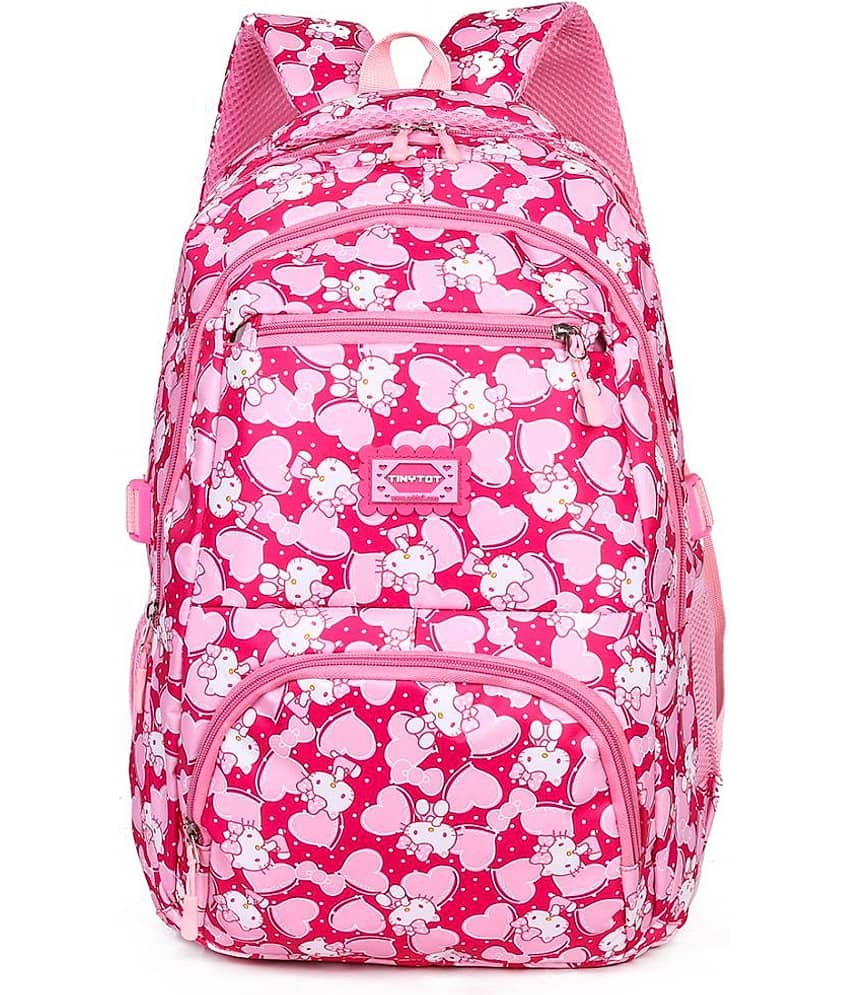 Tinytot Pink Polyester Backpack For Kids