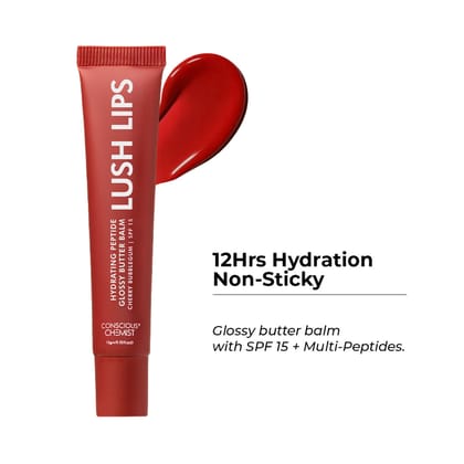 Conscious Chemist Peptide Lip Balm SPF15,  Moisturizing & Sun Protection, Cherry Bubblegum Pack of 1 -  15g