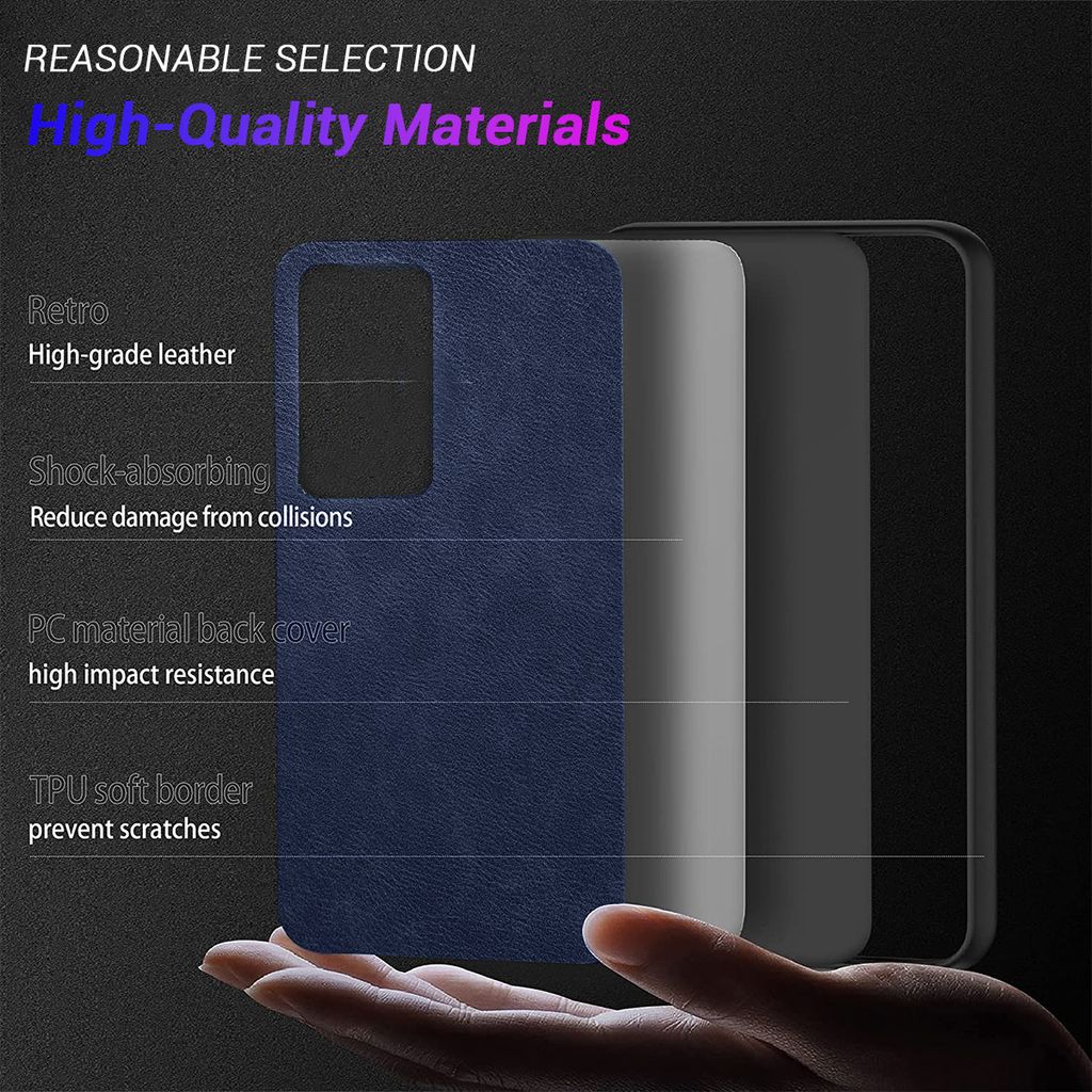 LIRAMARK PU Leather Flexible Back Cover Case Designed for Samsung Galaxy S23 Plus (6.6 inch)