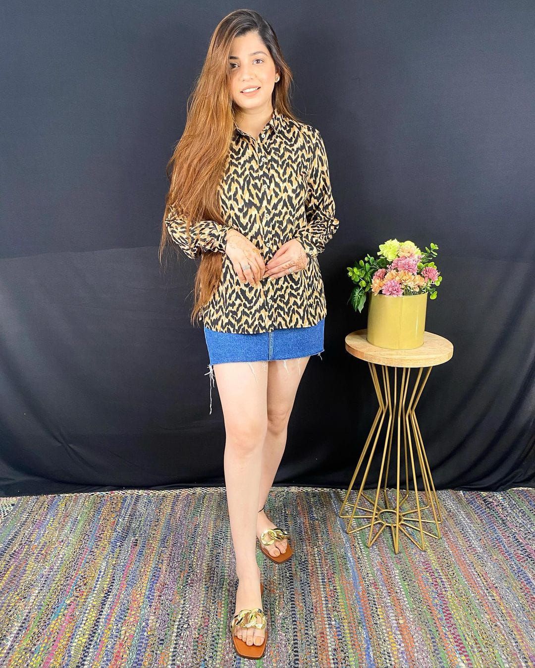 Leopard Print Shirt-XS