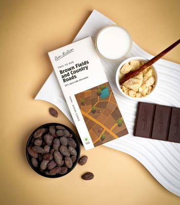Bon Fiction Brown Fields And Country Roads - Dark Milk Chocolate, 55 gm