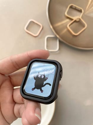 Premium Metal Bumper Frame By iSerieshub Compatible For Smartwach-44MM / Black