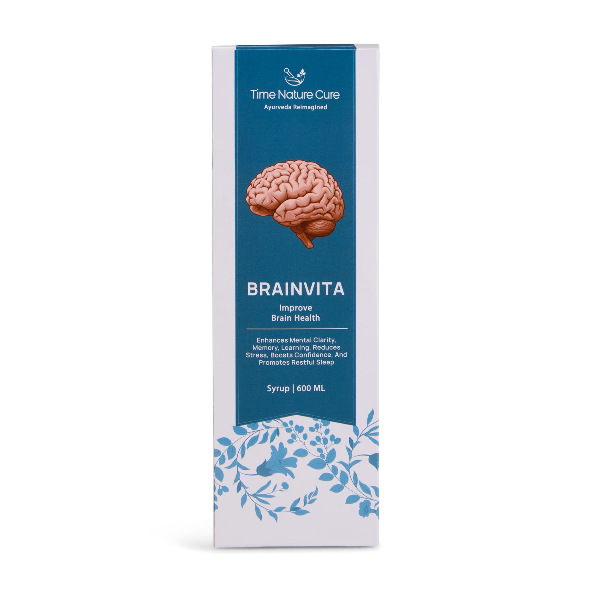 Time Nature Cure Brainvita Syrup | Ayurvedic Brain Tonic for Memory, Stress Relief & Sleep Support | 600ml