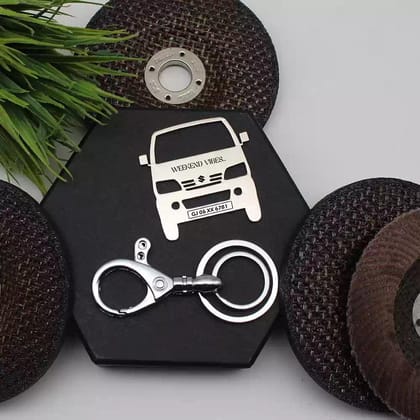Maruti Suzuki EECO Keychain-Front View / Silver