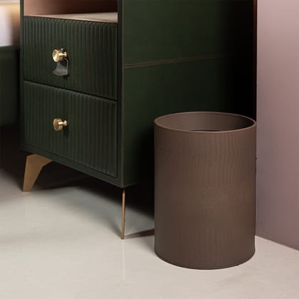 Sterling Wastebin With Metal Inner Taupe-Taupe