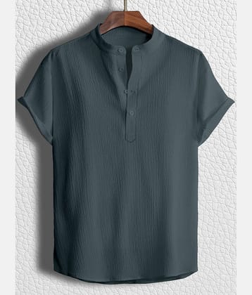 color bucket Peach Cotton Blend Men's Shirt Style Kurta ( Pack of 1 )