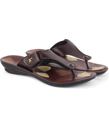 PENNEN Brown Women's Thong Flip Flop