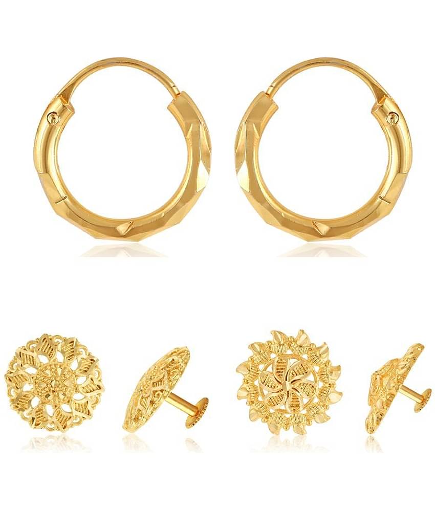 Vighnaharta Shimmering Bejeweled Alloy Gold Plated Stud Earring Combo set For Women and Girls  Pack of- 3 Pair Earrings- VFJ1314-1312-1316ERG