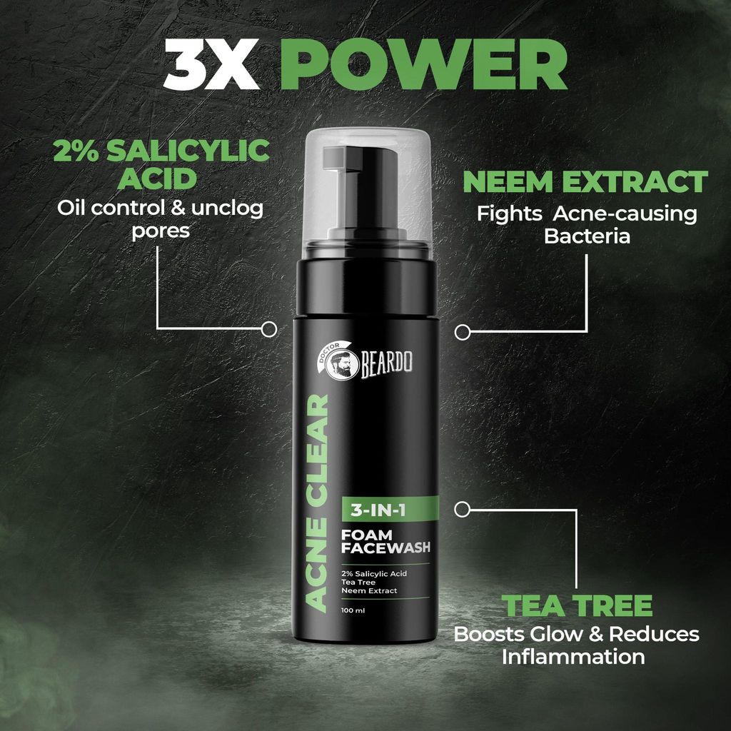 Beardo Acne Clear Foam Facewash