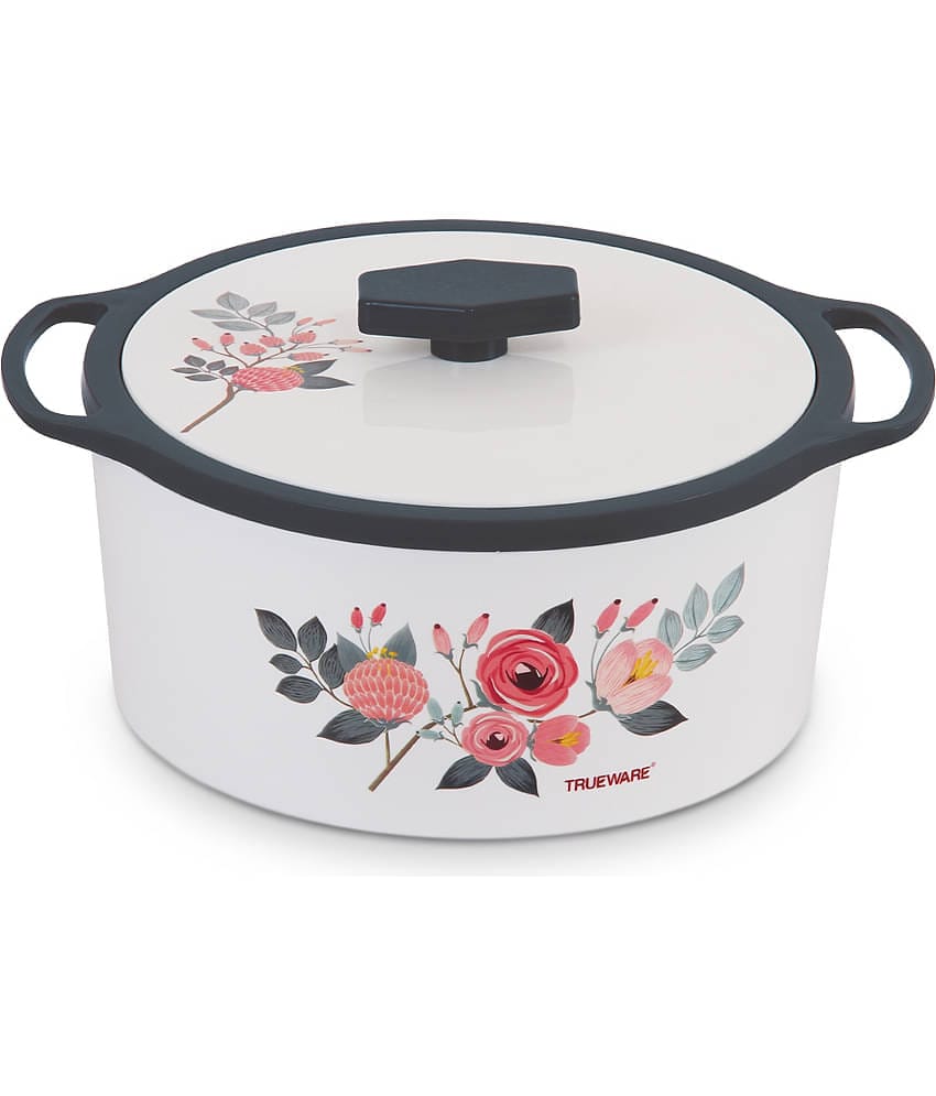 Trueware Florra Inner Steel Blue Plastic Thermoware Casserole ( Set of 1 , 1500 mL )