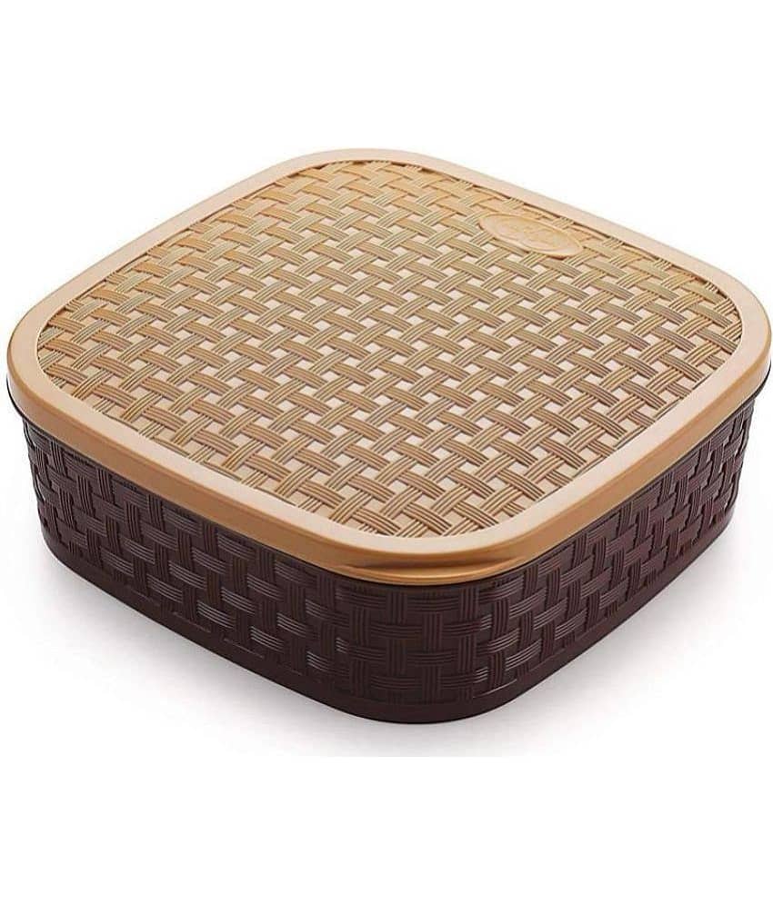 SHB - SHB Spice Box Plastic Brown Spice Container ( Set of 1 )