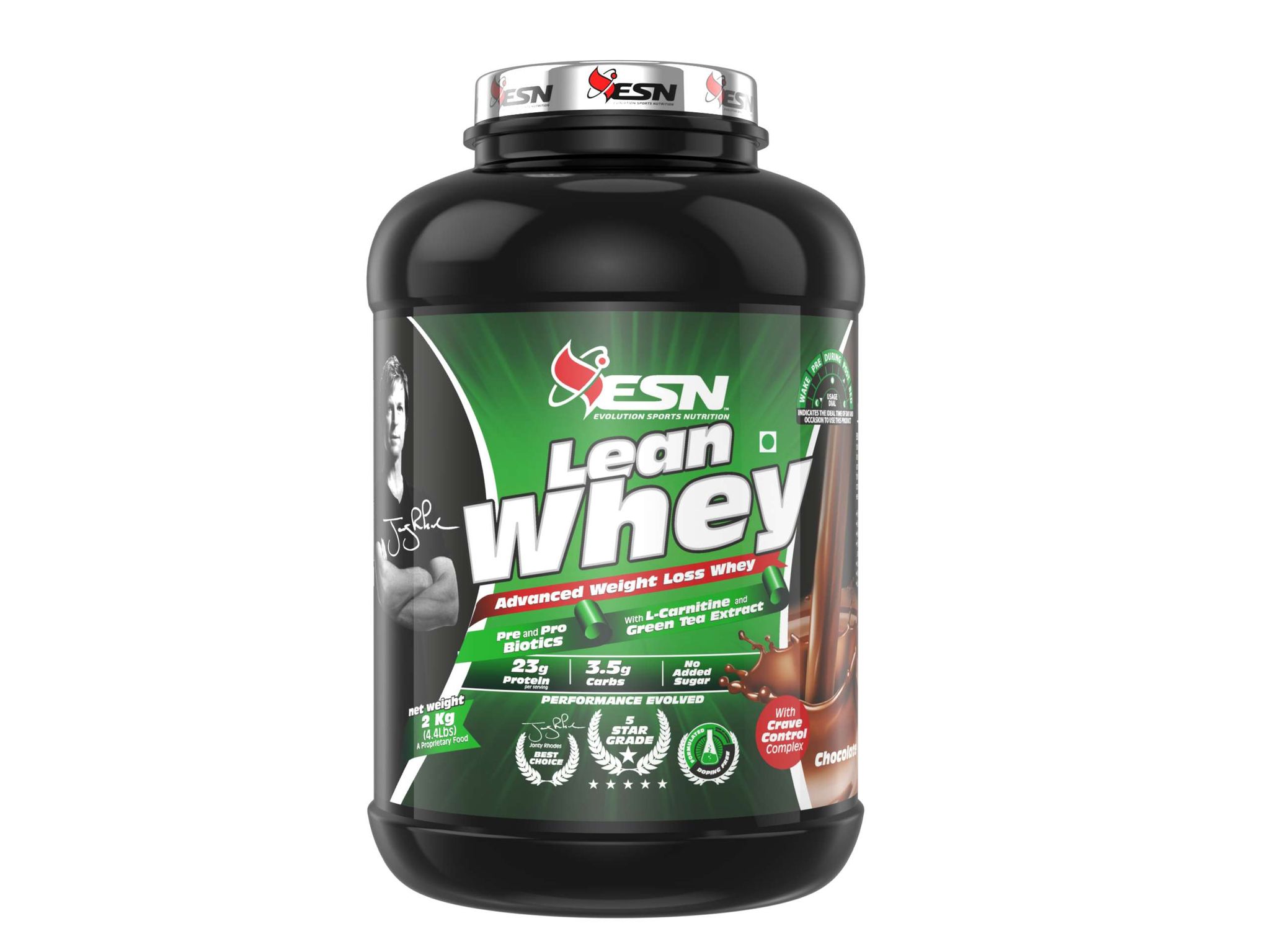 ESN Black Series Nitro Whey Protein, 2kg (4.4lbs), Swiss Chocolate, 24.5g Protein, 5.5g Creatine Monohydrate & Creatine Ethyl Ester, 3.5g Saa+bcaa With L-glutamine & Taurine, Muscle Building