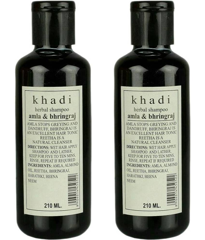 Khadi Herbal Amla & Bhringraj Shampoo 210 ml Pack of 2