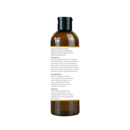 Daily Hair Nourishing Oil | Coconut | Methi | Kalonji | Nourish | Strengthen | Protect
