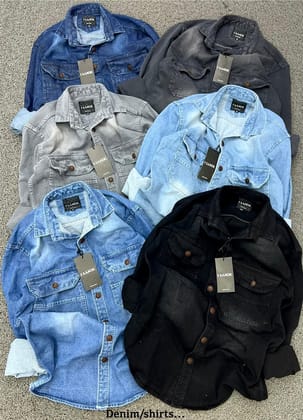 I LUCK Premium Denim Utility Shirt