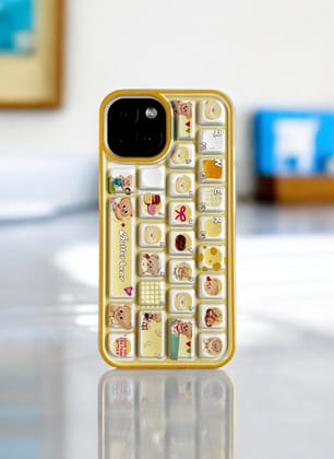 Yellow Kawaii Keypop Case for iPhone 14