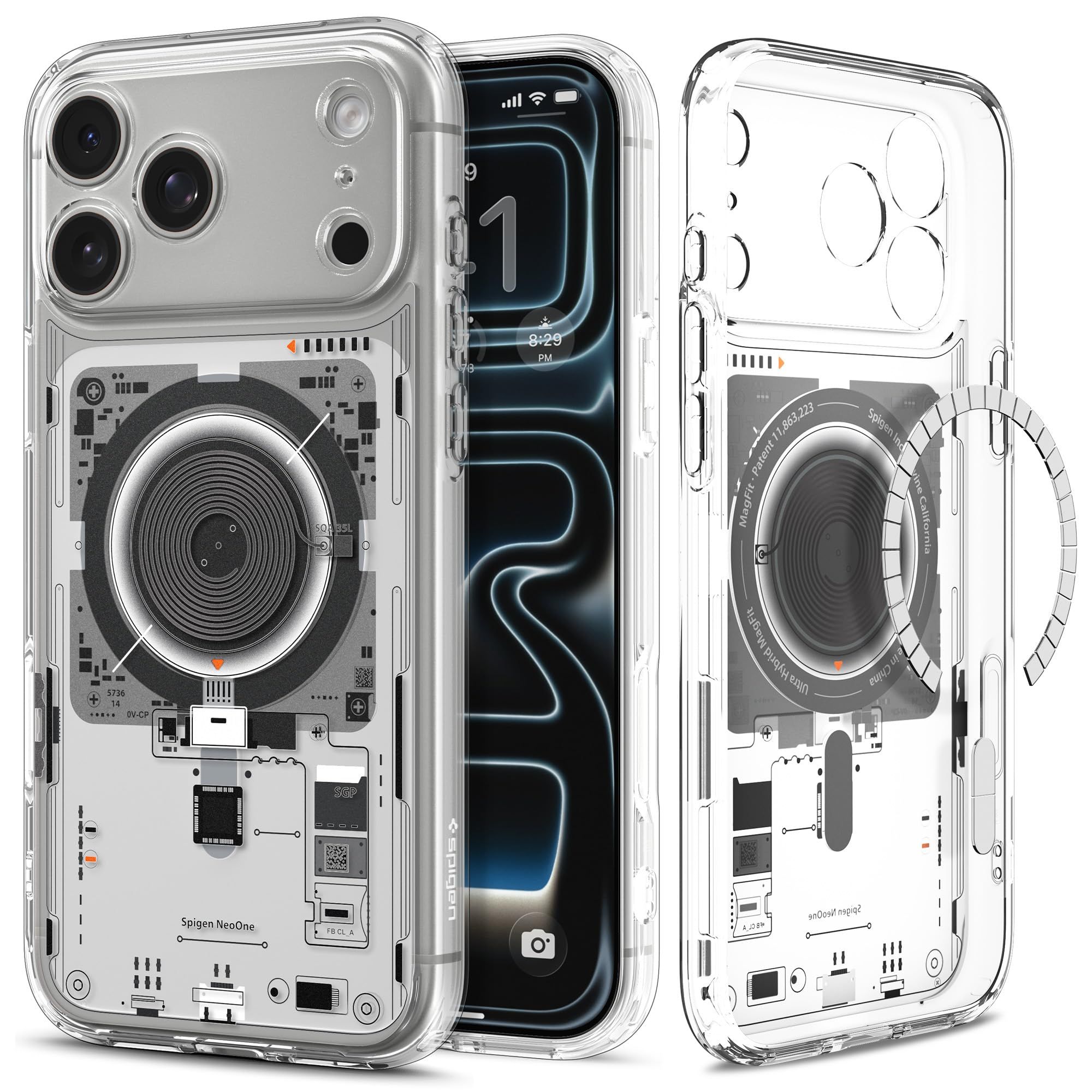 Spigen Ultra Hybrid MagFit Back Cover Case Compatible with iPhone 17 Pro (TPU + Poly Carbonate | Neo One) Spigen Ultra Hybrid MagFit Back Cover Case Compatible with iPhone 17 Pro (TPU + Poly Carbonate | Neo One) - Neo One / iPhone 17 Pro
