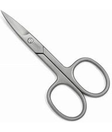 Monaliza Misc. Curved and Rounded Facial Hair Premium Manicure Scissors Multi-purpose -1 pc 3.5 inch-Stainless Steel Scissors For Men - Moustache Scissor, Beard Trimming Scissors, Safety Use for Eyebrows, Eyelashes, Nose, And Ear Hair