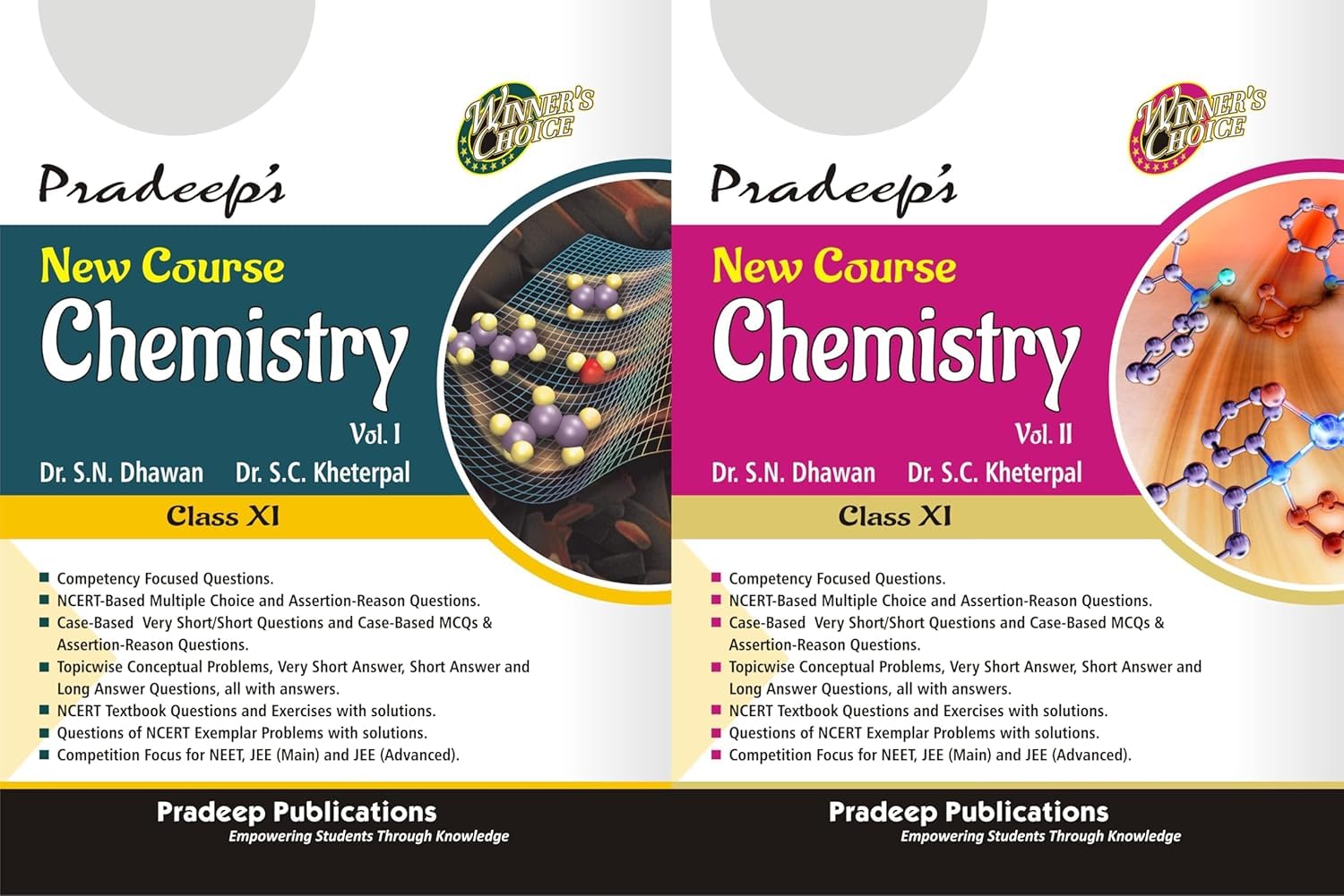 Pradeep's New Course Chemistry Class 11 Vol I & II by Dr. S.N. Dhawan, Dr. S.C. Kheterpal, NCERT-Based with JEE & NEET Focus [Paperback] [Oct 30, 2024] S.C. Kherpal and S.N. Dhawan