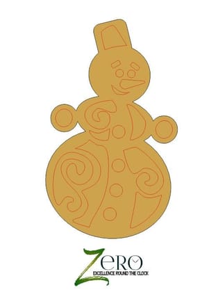 Brand Zero Pre Marked MDF Base - Snowman Design 4 - Select Your Preference Of Size & Thickness