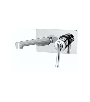 Dras Pro Black Exposed parts of Single Lever Wall Mounted Concealed Basin Mixer with Straight Round Spout