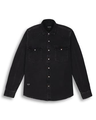 DENIM SHIRT IN BLACK-M