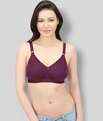 Elina Cotton Non Padded Women's Seamless Bra ( Purple )