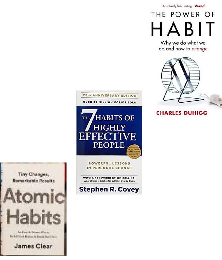 Best Habit Building Books Combo (Atomic Habits, 7 Habits Of Highly Effective People, Power Of Habit)