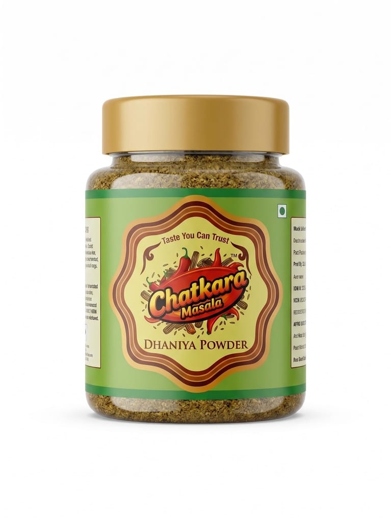 Chatkara Masala Dhaniya Powder | Coriander Powder for Cooking | Fresh Ground Spice for Daily Use | Ideal for Curry Gravy and Seasoning