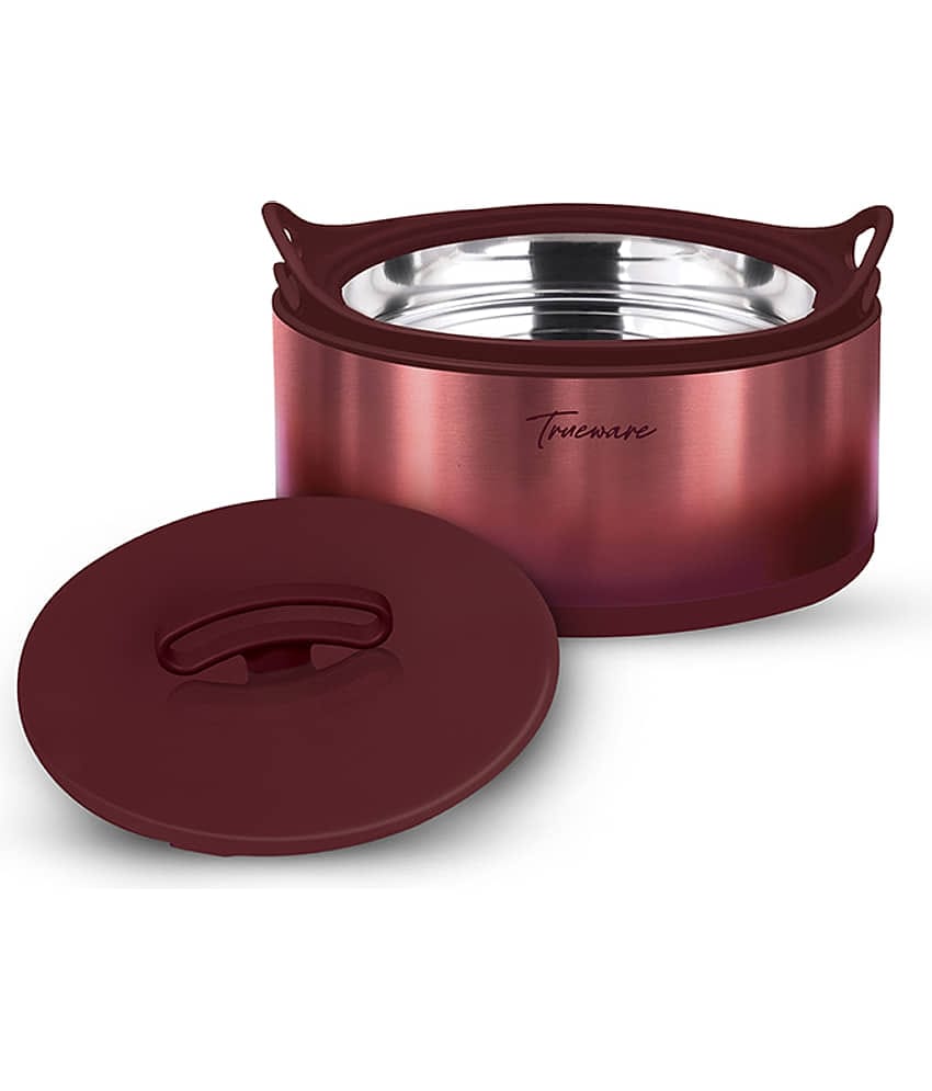 Trueware Iconic Lacquer Coating Rose Gold Steel Thermoware Casserole ( Set of 1 , 1500 mL )