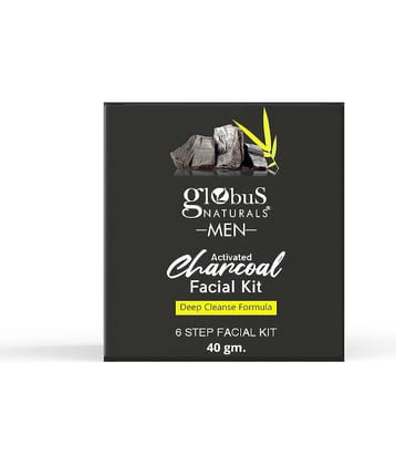 Globus Naturals Men Activated Charcoal Facial Kit, 40gm