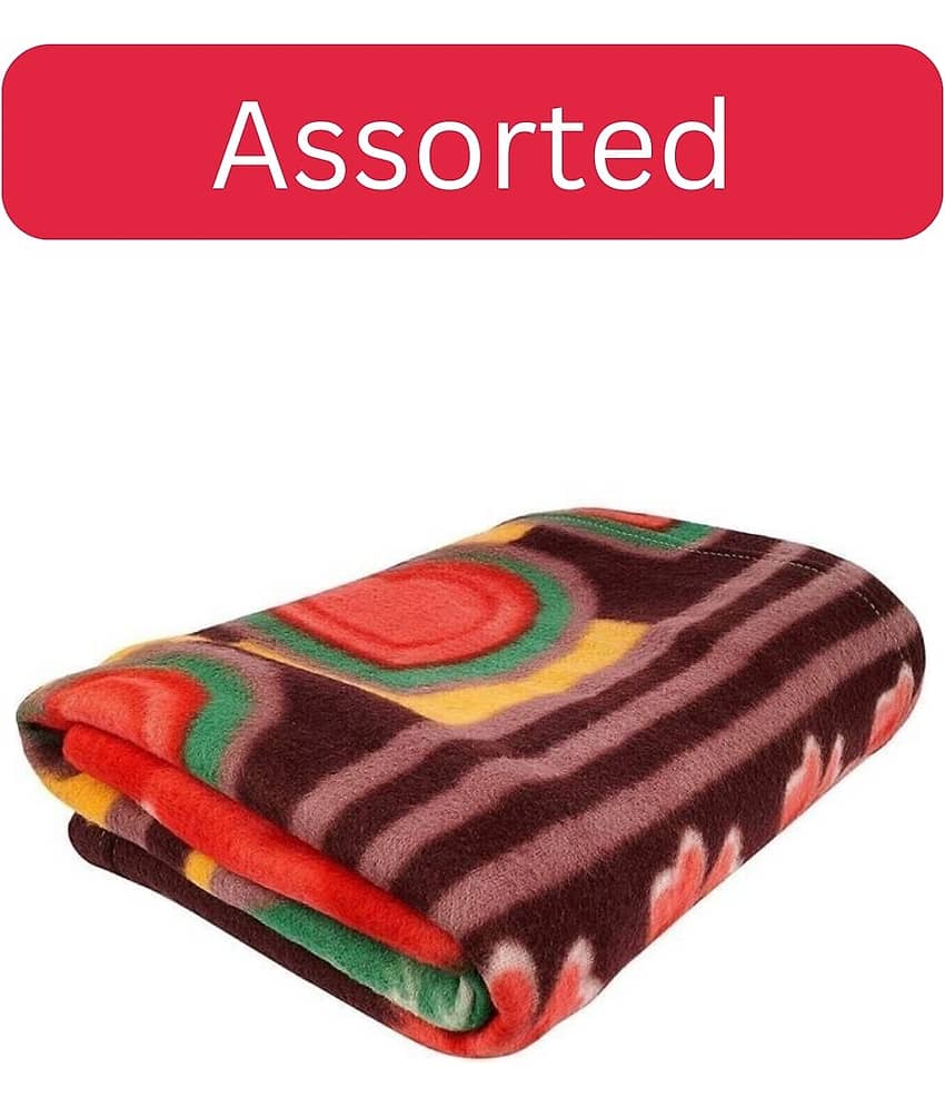 Wholesale india Fleece Floral Single Bed Blanket ( 220 cm x 150 cm ) - Assorted ( Pack of 1 )
