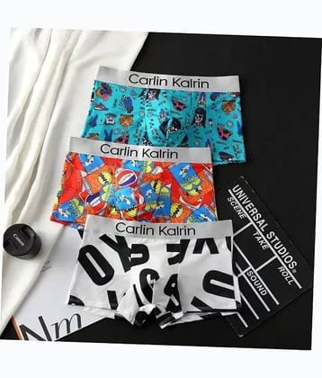 Cavenders Pack of 3 Nylon Trunks For Men's ( Multicolor )