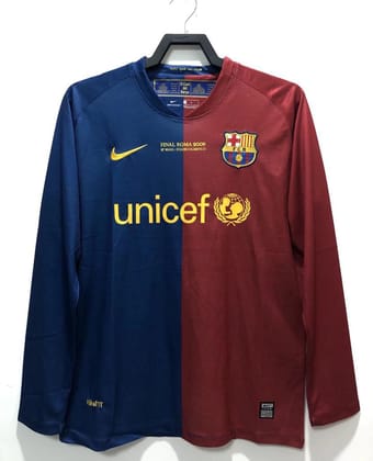 Barcelona 2009 Champions League Final Home Retro Jersey FULL SLEEVE-M