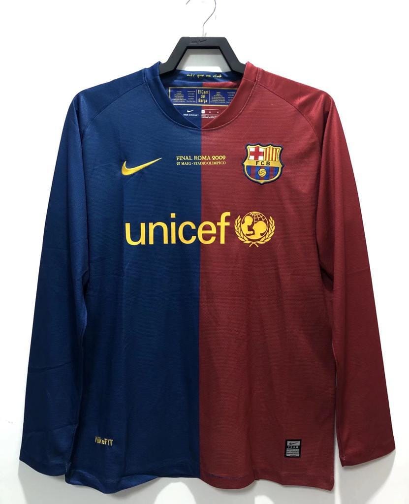 Barcelona 2009 Champions League Final Home Retro Jersey FULL SLEEVE-M