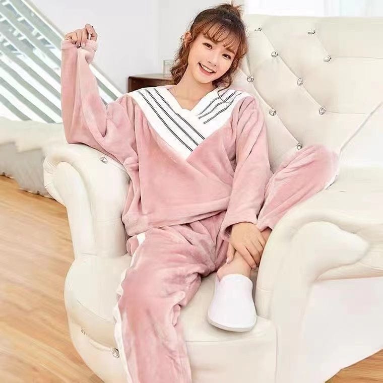 Imported Winter Nightsuite Heavy Stuff Dress for Girls-M