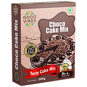 Good Vibes Chocolate Cake Mix - Eggless, Tasty, Easy To Make, 200 g