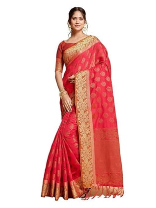 GAJARAI Women's Chanderi Cotton Silk Saree