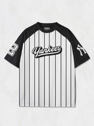 New Yor Yankees Oversized T-Shirt-White / S