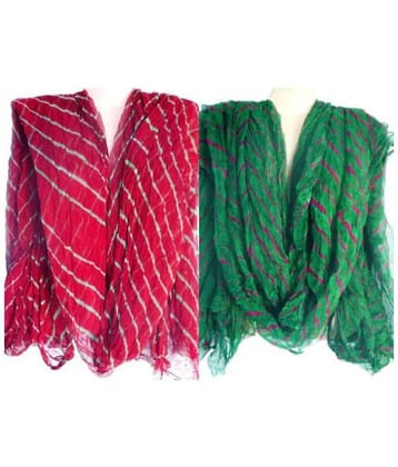 Apratim Multicoloured Chiffon Leheria Dupatta